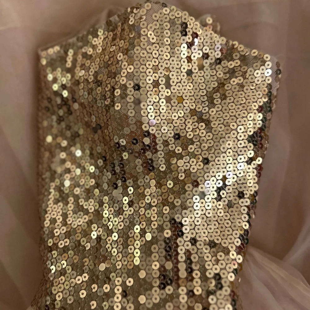 Betsey Johnson Pink and Gold Sequin Mini Dress - Picture 8 of 12